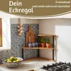 LS-LebenStil Küchenregal Eckregal Holz Metall 52cm Produktbild-Vorschau 5