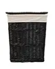 Panier à linge Coffre à linge en osier noir rectangulaire Voir les images du produit 3