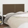 vidaXL Kopfteil Dunkelbraun 200 x 5 x 118/128 cm Stoff Produktbild-Vorschau 2