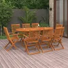 vidaXL Ensemble de jardin 11 pièces 220x90x75 cm bois Voir les images du produit 13