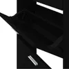Close-up view of a black shoe cabinet with one of its doors open, revealing the interior shelves. Náhľad obrázku produktu