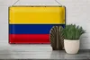 Blechschild Flagge Kolumbien 30x20cm Retro Flag Colombia Produktbild-Vorschau 4
