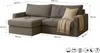 Ecksofa Sofa mit Schlaffunktion BENDIK Stoff Faro Rose Produktbild-Vorschau 2