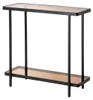 CALICOSY - Console avec deux plateaux en verre fumé L80 cm Voir les images du produit 3