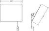 Technical drawing of a wall-mounted mirror with dimensions indicated. Produktbild-Vorschau