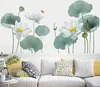 Wandtattoo Wandaufkleber Lotus Weiß Weiss Blumen Produktbild-Vorschau 1