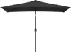 A black rectangular patio umbrella is shown against a white background. Náhled obrázku produktu