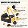 A dog car seat with various features highlighted by callouts and text. Náhled obrázku produktu