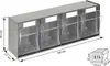 INDUSTRIAL Kleinteilemagazin 4-fach 60 x 20,7 x 13,7 cm Produktbild-Vorschau 3