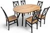 A dining table and chairs set on a white background. Produktbild-Vorschau