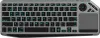 A top-down view of a wireless keyboard with a trackpad. Produktbild-Vorschau