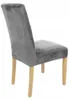Stuhlhusse Stretch Grau - Samt - Universal - Esszimmer Produktbild-Vorschau 10