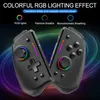 Two black game controllers with RGB lighting effects are displayed against a colorful, abstract background. Produktbild-Vorschau