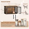 Hundebox Holz 100x60x63 cm, Vintagebraun & Schwarz, 4 Produktbild-Vorschau 6