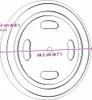 Raumräder 2 pcs Braun 20,5 x 20,5 x 2 cm Massivholz Akazie Produktbild-Vorschau 8