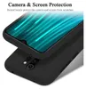 A black phone case is shown with a phone inside, highlighting camera and screen protection. Produktbild-Vorschau