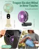 2 Stück Mini Handventilatoren, tragbarer Handventilator mit Produktbild-Vorschau 2