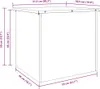 A line drawing of an outdoor storage box with dimensions indicated. Podgląd zdjęcia produktu