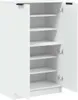 A white cabinet with its doors open, showing multiple shelves inside. Náhľad obrázku produktu