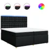 vidaXL Boxspringbett mit Matratze Schwarz 200x200 cm Stoff Produktbild-Vorschau 1