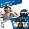 KLIM Boombox B3 Tragbarer CD Player + FM Radio, CD, MP3, Produktbild-Vorschau 3
