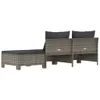 The Living Store 3-tlg. Garten-Lounge-Set mit Kissen Grau Produktbild-Vorschau 7