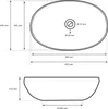 LuxeBath Waschbecken Aufsatzwaschbecken Oval, 60x42x14,5 Produktbild-Vorschau 7