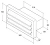 Canale piatto 220x90 mm Griglia esterna Griglia di Anteprima dell’immagine prodotto 2