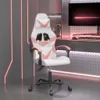 vidaXL Gaming-Stuhl Weiß und Rosa Kunstleder Produktbild-Vorschau 2