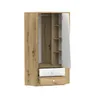 Rohová šatní skříň 87 cm CHIMA - dub artisan / bílá Náhled obrázku produktu 2