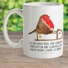 Mr. & Mrs. Panda Kindertasse Rotkehlchen Schlitten - Weiß - Produktbild-Vorschau 2