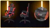 Fauteuil gaming rouge et noir avec coussin HR-RED Voir les images du produit 8