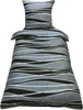 Bettwäsche 135x200 Seersucker Mikrofaser Bettbezug Grau Produktbild-Vorschau 1