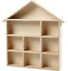 Półka domek drewniana do decoupage, malowania Podgląd zdjęcia produktu 5