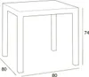 Bica Tisch Dallas Quadratisch 80x80x74 Cm Polypropylen Produktbild-Vorschau 7