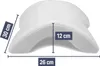 A white pillow with dimensions indicated by measurement lines and text. Anteprima dell’immagine prodotto
