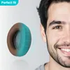 A man's face is shown next to a close-up of a headphone earpad, with graphic overlays indicating a perfect fit. Podgląd zdjęcia produktu