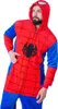 A man wearing a Spiderman onesie costume. Anteprima dell’immagine prodotto