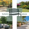 A collage of images showing different outdoor settings where a garden bench could be placed, with the bench itself featured prominently in the center. Produktbild-Vorschau