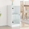 Boční skříňka se skleněnými dvířky bílá 35x37x75,5 cm Náhled obrázku produktu 1