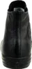 The back view of a black leather Converse Chuck Taylor high-top sneaker. Produktbild-Vorschau