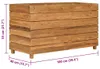 vidaXL Zvýšená posteľ 100x40x55 cm Teakové drevo a oceľ Náhľad obrázku produktu 7