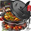 KESSER® Dutch Oven Set BBQ Feuertopf Schmortopf, Gusseisen Produktbild-Vorschau 1