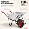 ONBEST Schubkarre WB250 | inklusive Gartenabfallsack | 100 Produktbild-Vorschau 2
