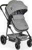 A studio shot of a gray stroller on a white background. Produktbild-Vorschau