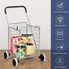 Skladací nákupný vozík s kolieskami, strieborný, nosnosť 45 Náhľad obrázku produktu 2