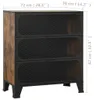 vidaXL Úložná skriňa Rustic Brown 72x36x82 cm Kov a MDF Náhľad obrázku produktu 8