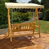 Balançoire hollywoodienne Nature/Beige Bois Banc de jardin Voir les images du produit 6
