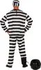 A person wearing a prisoner costume, viewed from the back. Anteprima dell’immagine prodotto