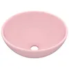 vidaXL Luxus-Waschbecken Rund Matt Rosa 32,5x14 cm Keramik Produktbild-Vorschau 9